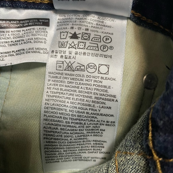 Levi’s 569 Loose Straight Fit Jeans Men’s Size 42x30 Dark Wash EUC - Picture 9 of 13